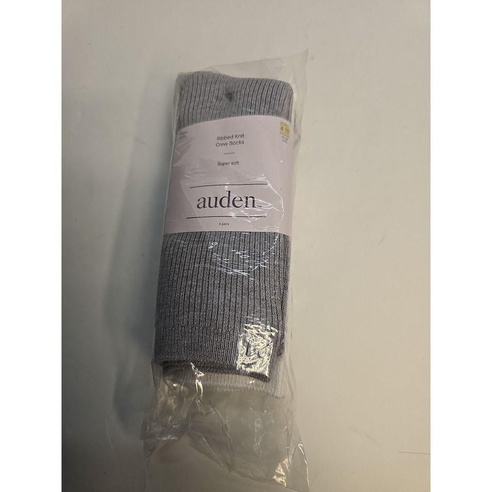 Women's Auden Ribbed Knit Super Soft Crew Socks 4 Pair Super Soft - Picture 1 of 3
